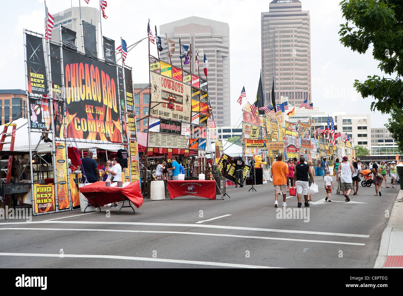 Jazz and Rib Fest in Columbus Ohio Stock Photo Alamy