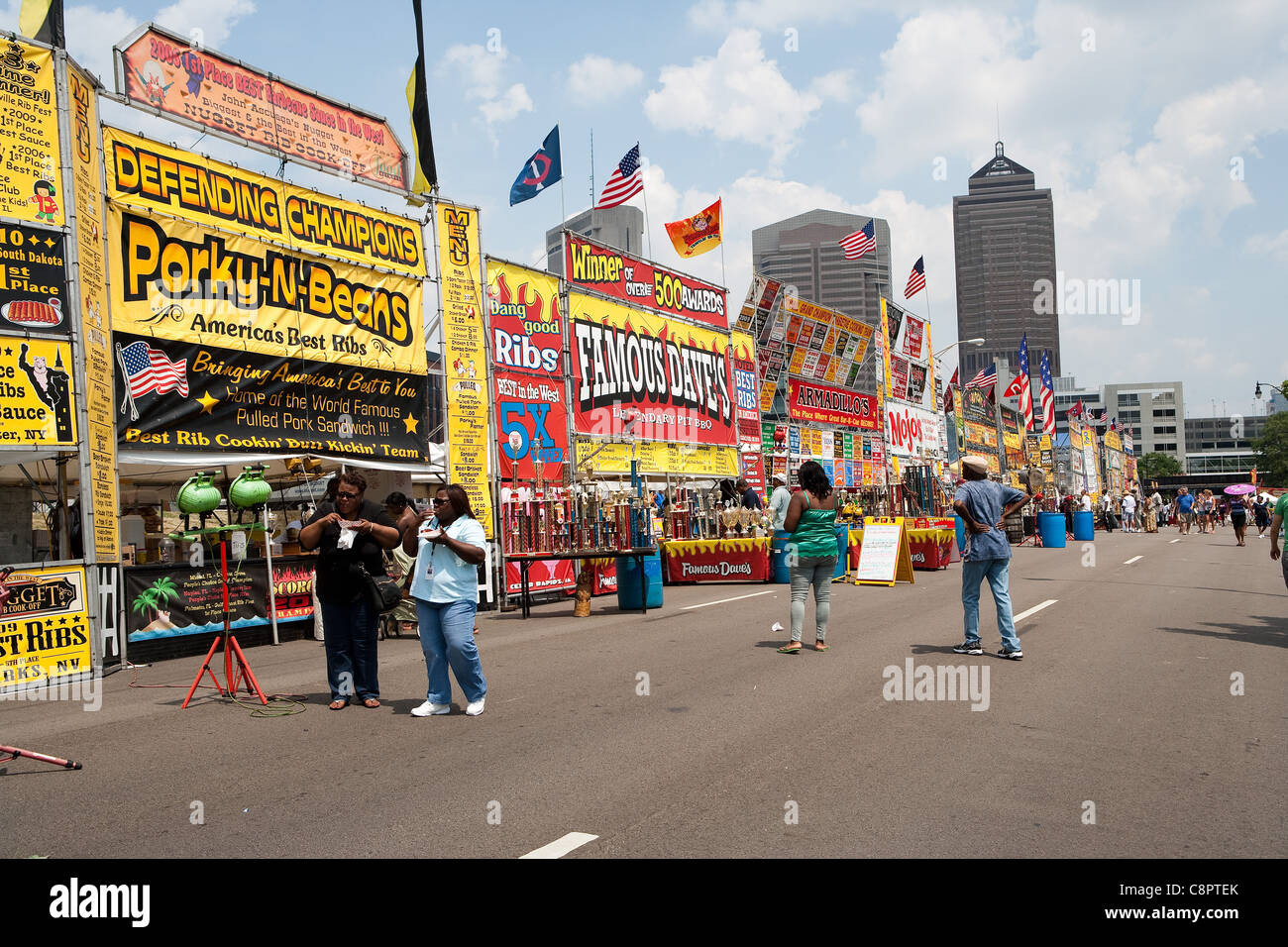 Jazz and Rib Fest in Columbus Ohio Stock Photo Alamy