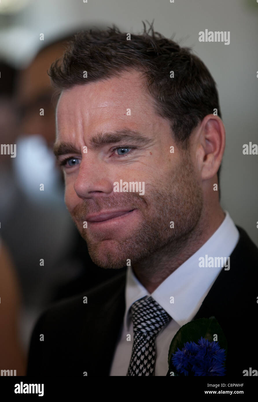 Cadel Evans at the Melbourne Cup, November 2011. Stock Photo