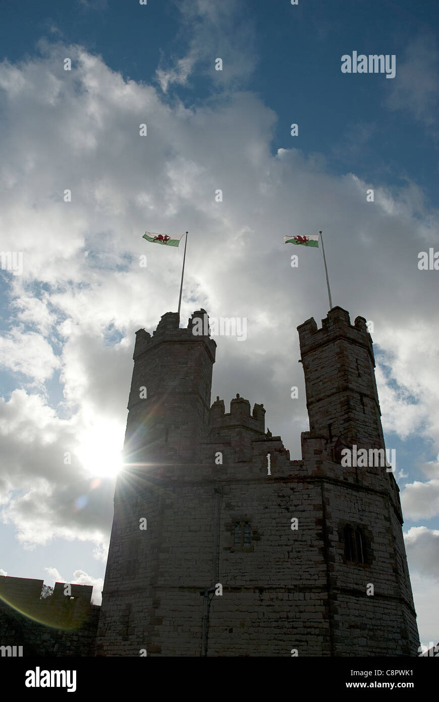 Caernarfon castle and dark sky hires stock photography and images Alamy