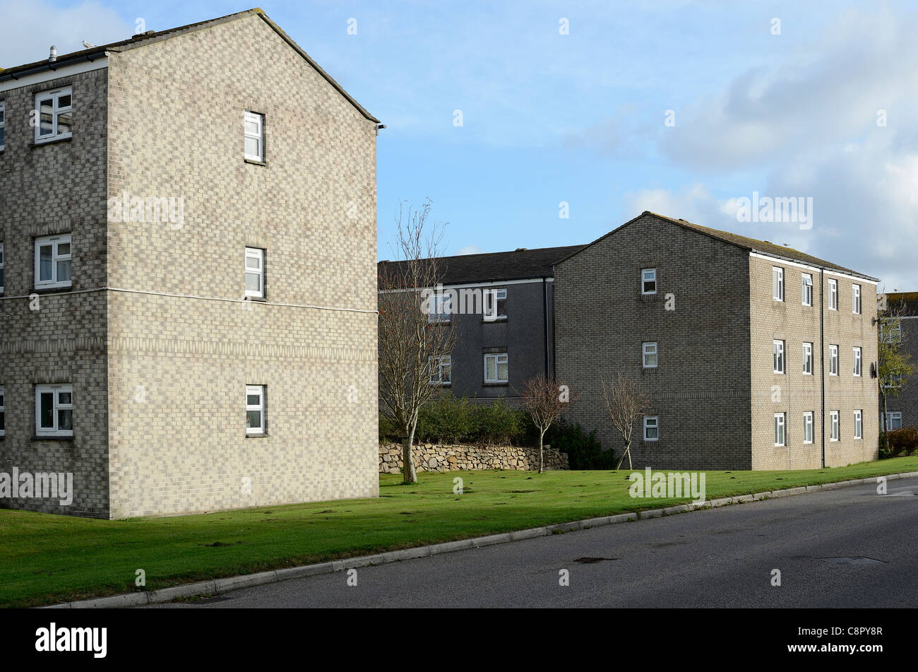council flats in redruth, cornwall, uk Stock Photo