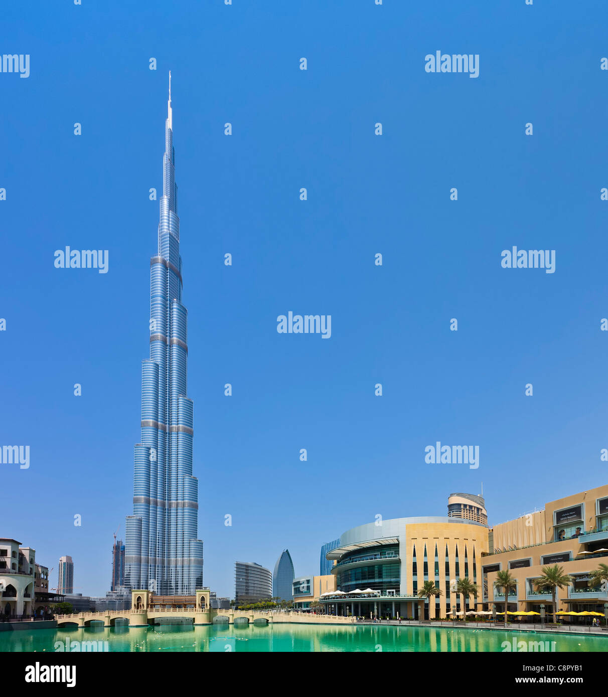 Dubai Mall Burj Khalifa complex Dubai, United Arab Emirates, UAE middle east Stock Photo