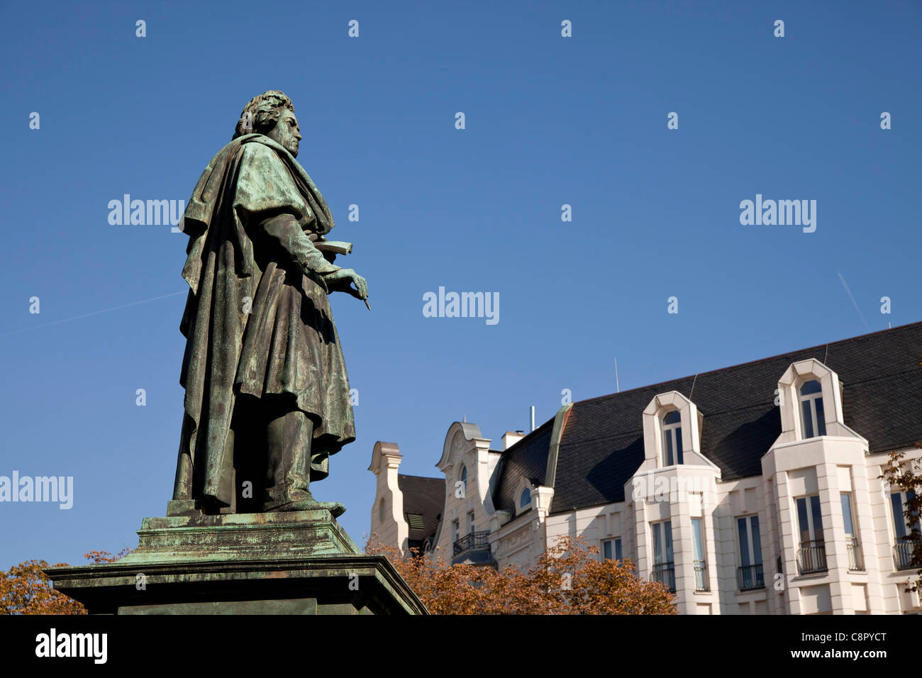 Beethoven monument on Muenster square in Bonn, North Rhine-Westphalia, Germany, Stock Photo