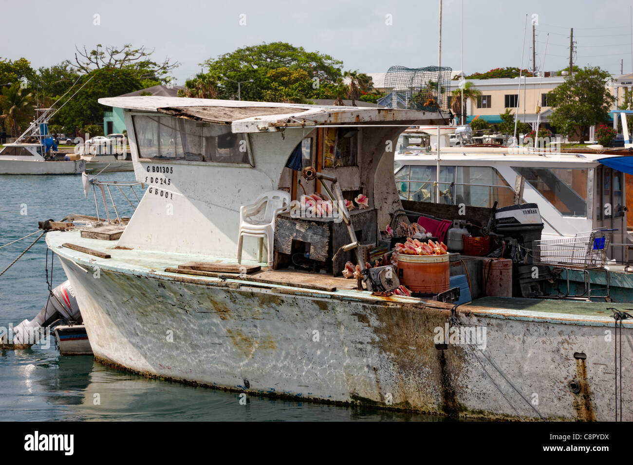 Conch Boat, Nassau, New Providence Island, the Bahamas, Caribbean Stock