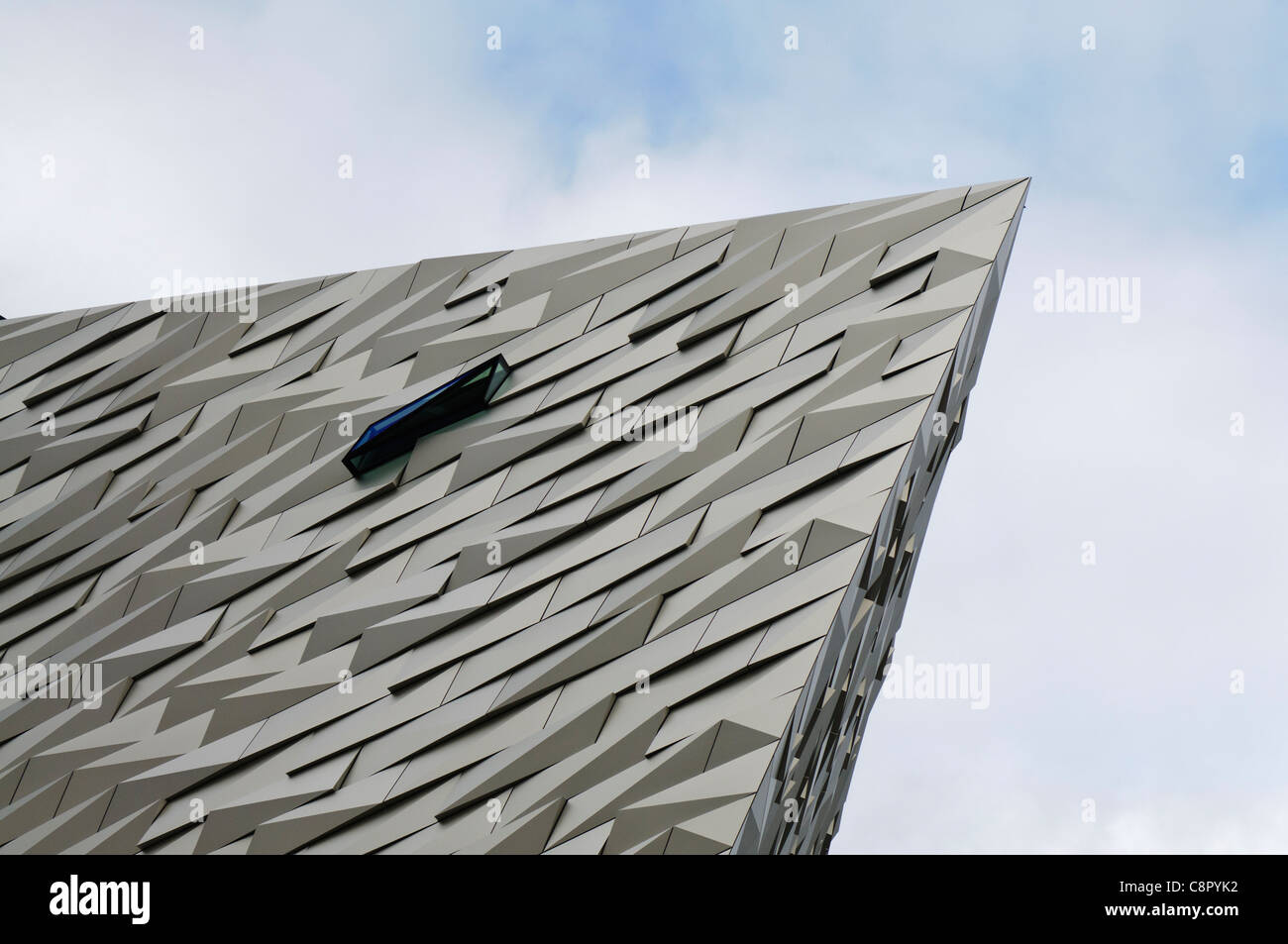 Titanic signature building under construction. The building is designed to be the same size and shape as the prow of the ship. Stock Photo