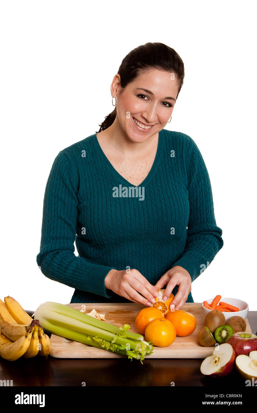 Woman peeling banana bananas in hi-res stock photography and images - Alamy
