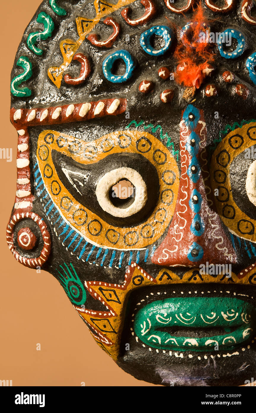 Ecuadorian mask in studio setting  Stock Photo