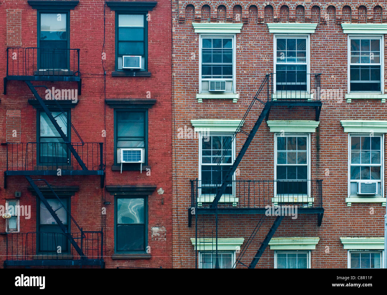 A fire escape of an apartment building in New York city Stock Photo - Alamy