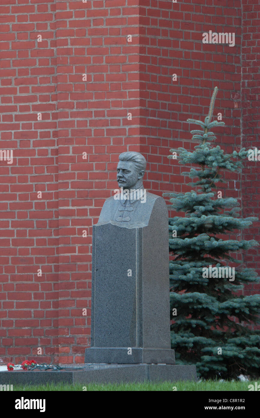 Tomb of Bolshevik leader Mikhail Frunze in front of the Kremlin wall at Red Square in Moscow, Russia. Stock Photo