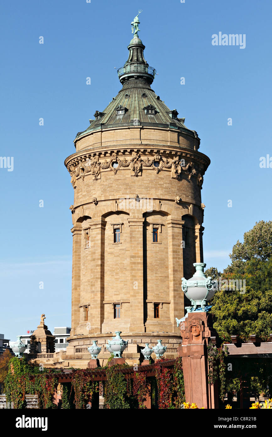 Mannheim Water Tower, Manheim Baden Wurttemberg Germany Stock Photo - Alamy