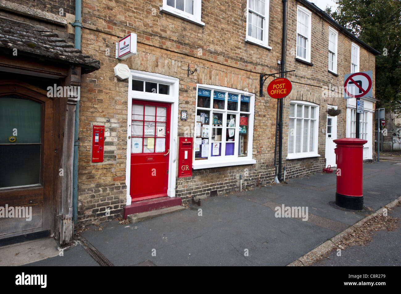 Old Village post office with post box Thorney Stock Photo Alamy