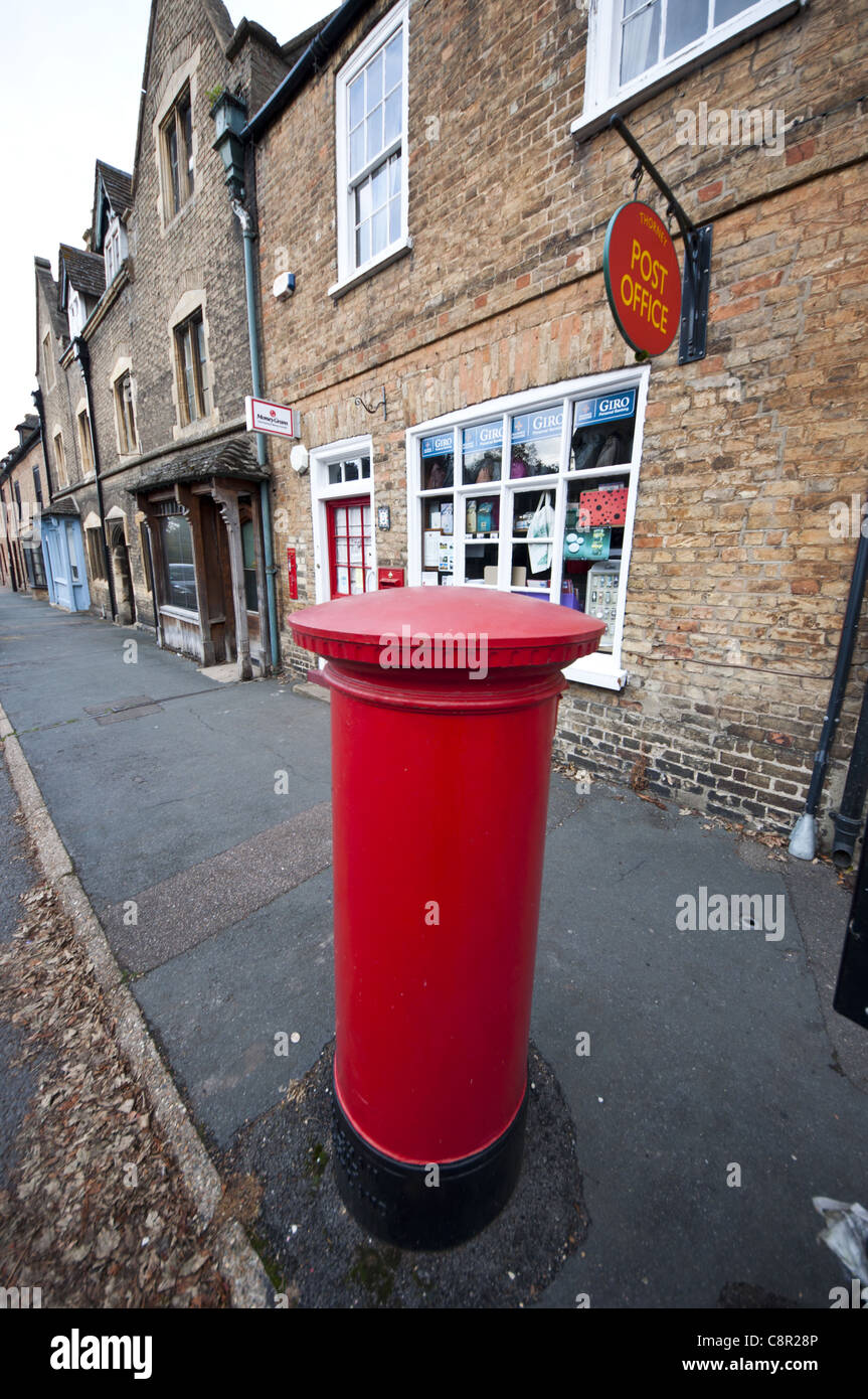 Old Village post office with post box Thorney Stock Photo Alamy