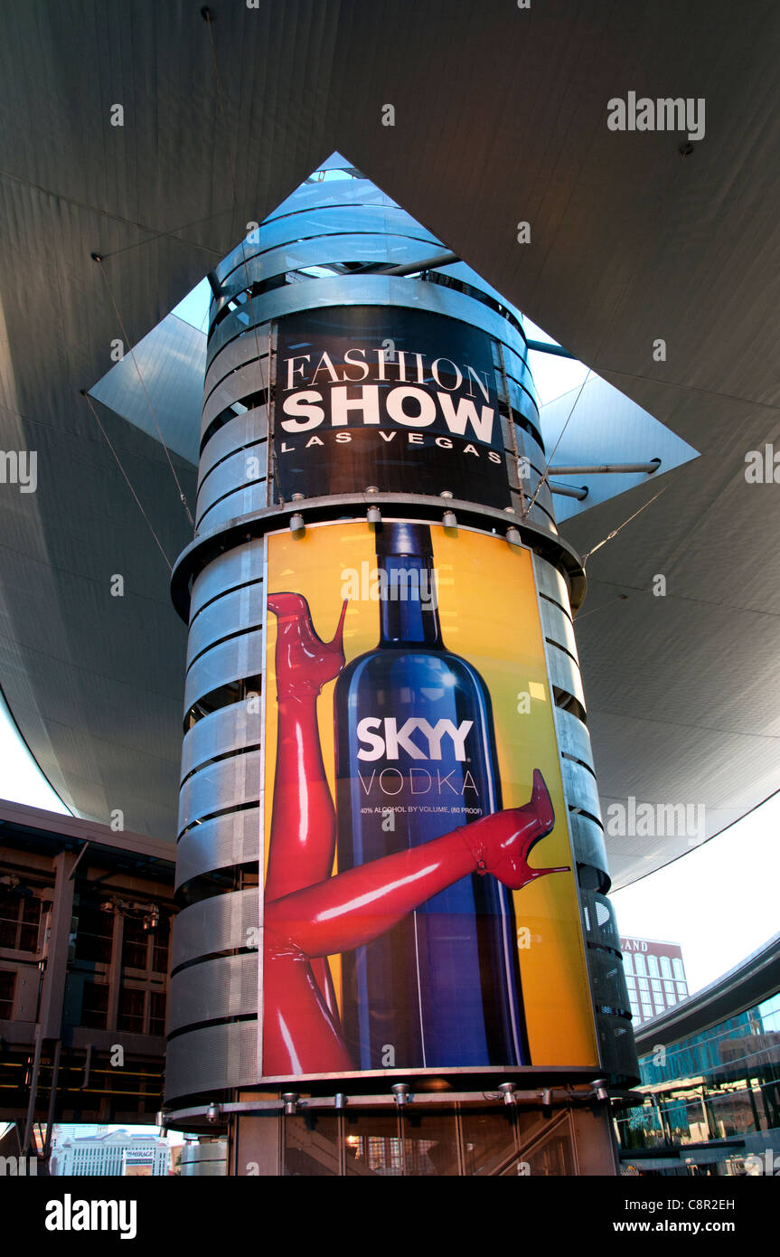 Las Vegas Fashion show mall strip United States Skyy Vodka Stock Photo