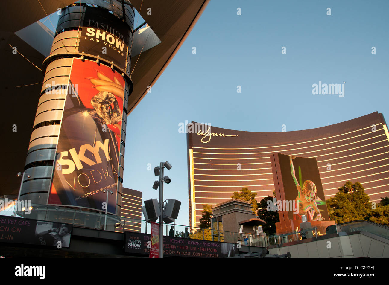 Las Vegas Fashion show mall strip United States Skyy Vodka Stock Photo
