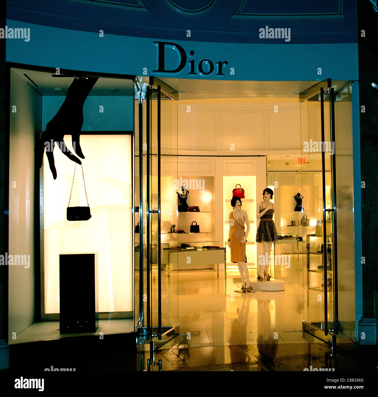 Dior France French fashion shop display window United states of America Stock Photo