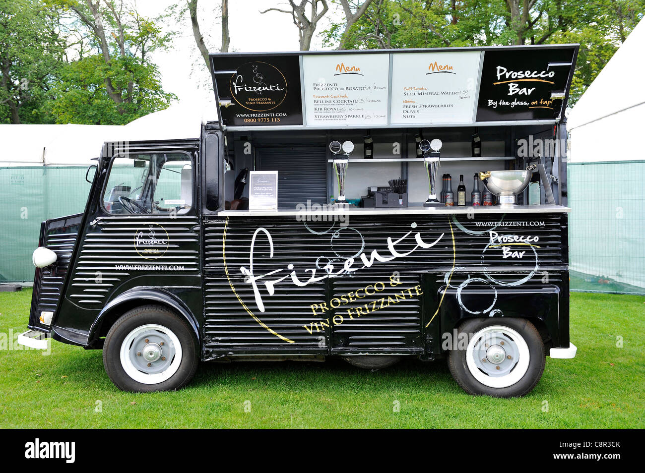 Vintage Citroen van that has been converted into a mobile Prosecco bar ...