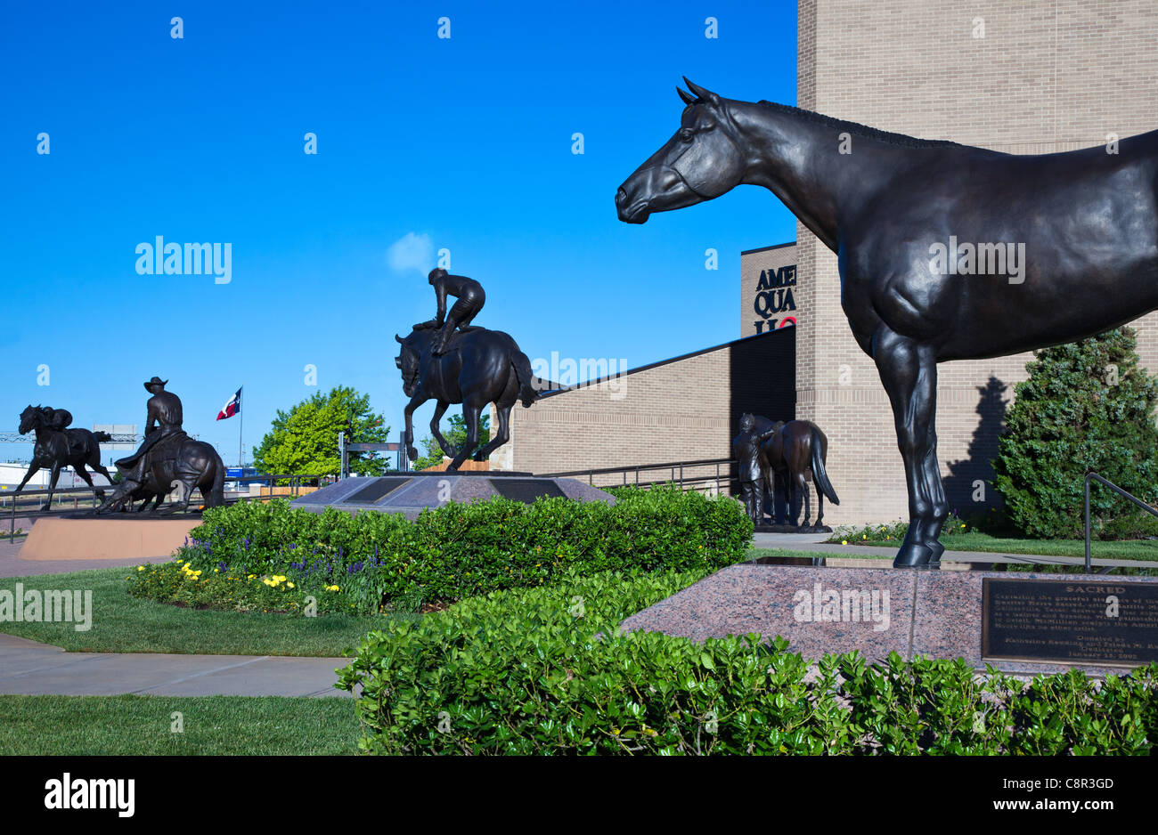 U.S.A. Texas, Route 66, Amarillo, the horse monuments of the American Quarter Horse Association