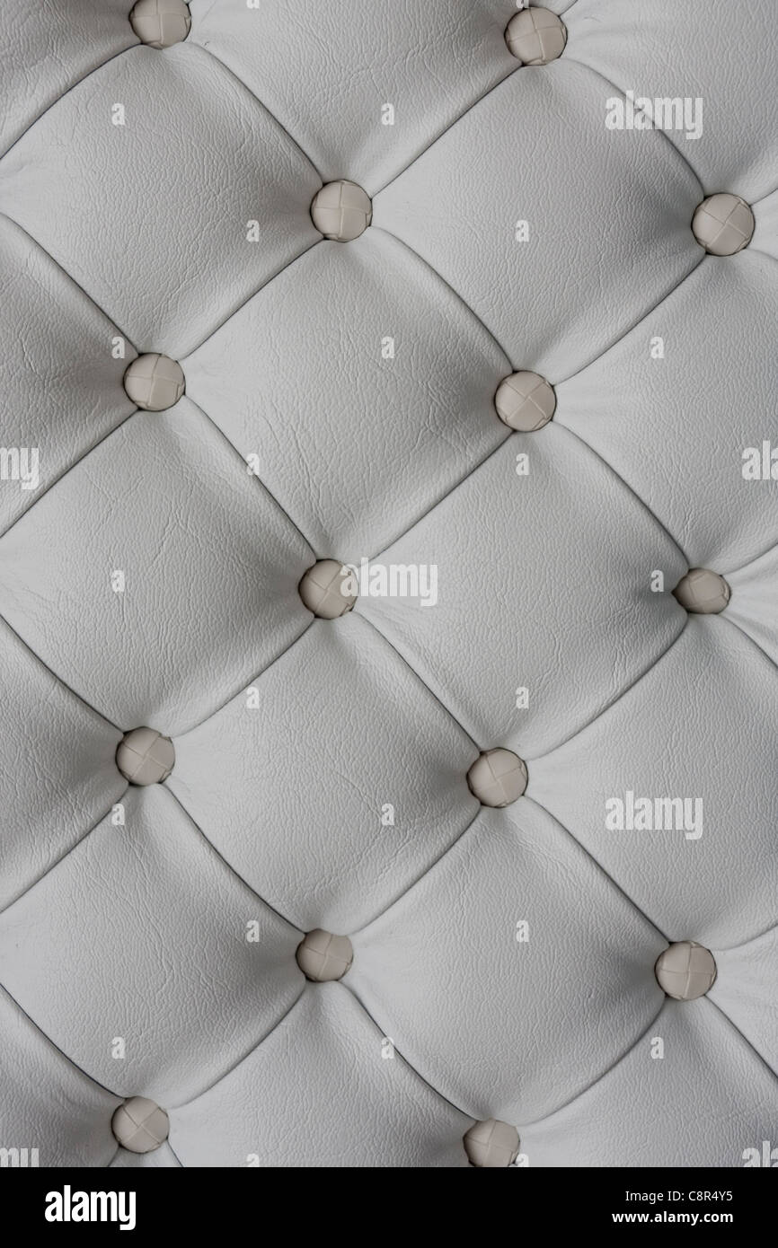 White leather upholstery background Stock Photo