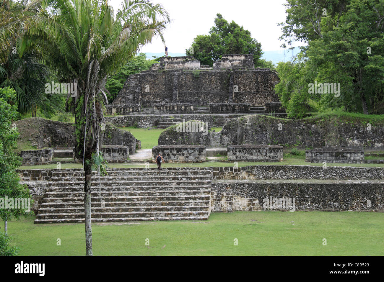 The 'Palace' at Xunantunich, San Jose Succotz, San Ignacio, Cayo, west Belize, Central America Stock Photo