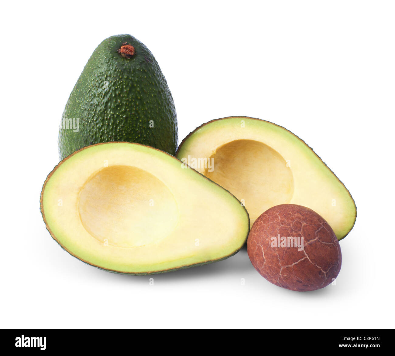 avocado isolated on white background Stock Photo