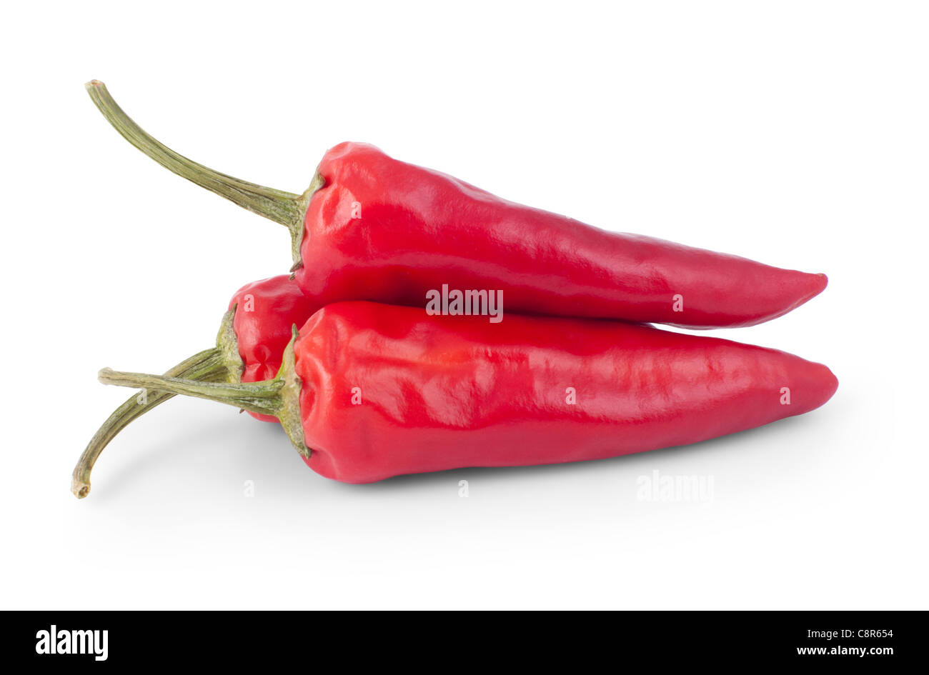 Red chili pepper isolated on white background Stock Photo