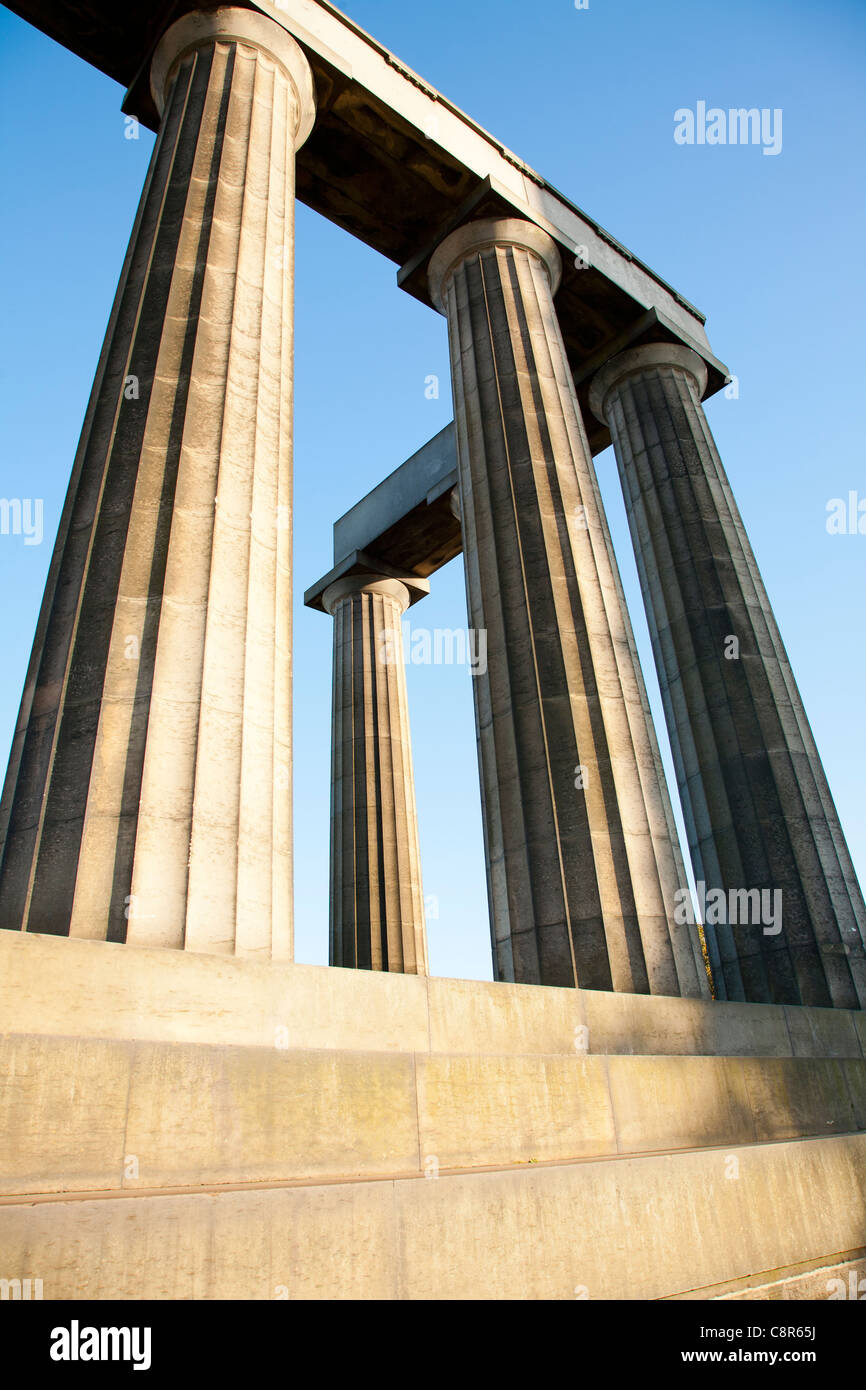 National Monument on Calton Hill, Edinburgh, Scotland Stock Photo