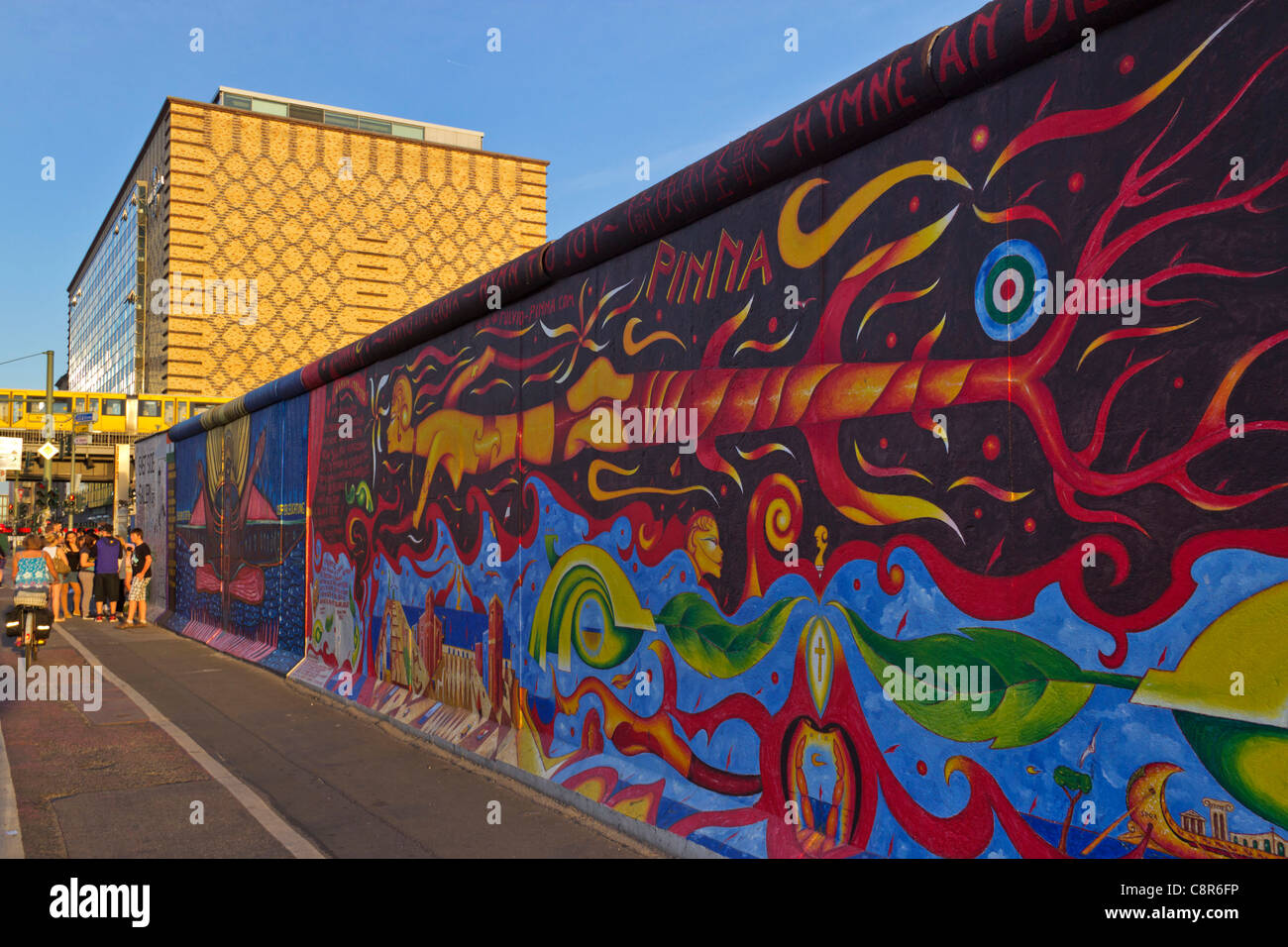 Berlin Wall mural, East Side Gallery, Berlin, Germany Stock Photo
