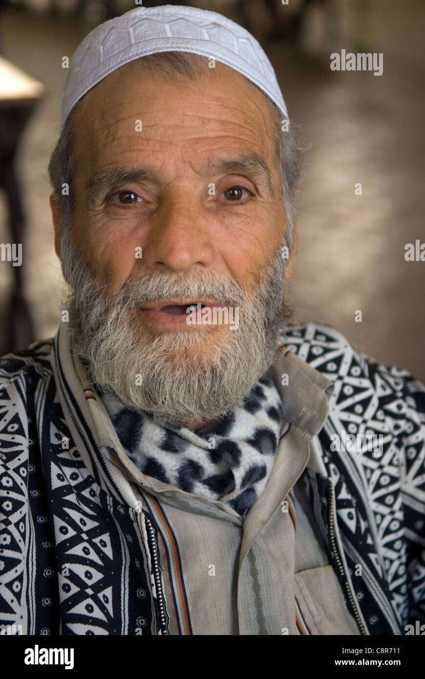 Elderly Arab man, Tripoli (Trablous), northern Lebanon. Stock Photo