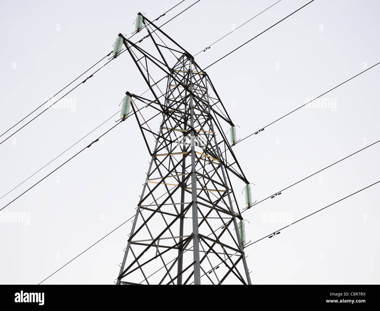 Electricity pylon and cables Stock Photo Alamy