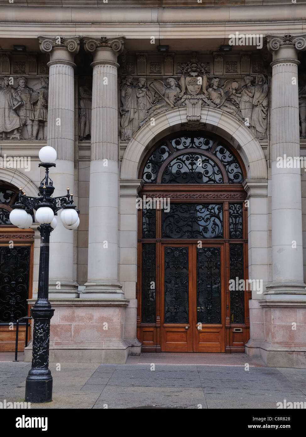 Entrance doorway to Glasgow City Chambers Stock Photo