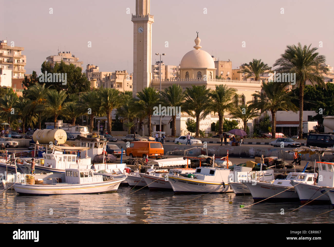 Port area (AlMina), Tripoli (Trablous), northern Lebanon Stock Photo
