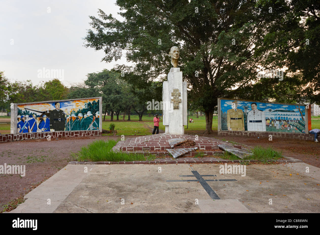 Charles de Gaulle monument, De Gaulle Square, Bacongo, Brazzaville, Republic of Congo, Africa Stock Photo