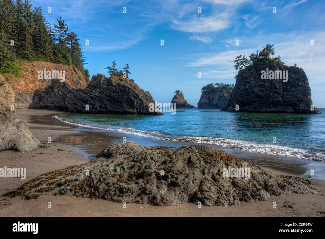 Secret Beach near Brookings and Bold Beach Oregon Stock Photo Alamy