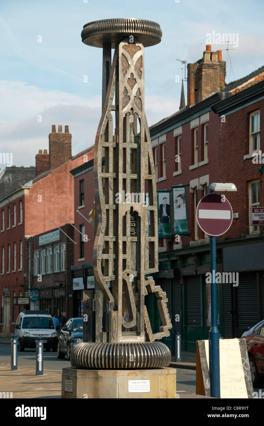 The Ashton Old Town sculpture, Michael Johnson 2002. Stamford Street