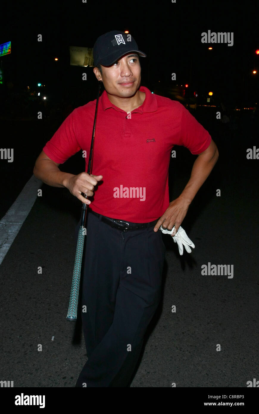 TIGER WOODS COSTUME 2011 WEST HOLLYWOOD COSTUME CARNAVAL LOS ANGELES  CALIFORNIA USA 31 October 2011 Stock Photo - Alamy