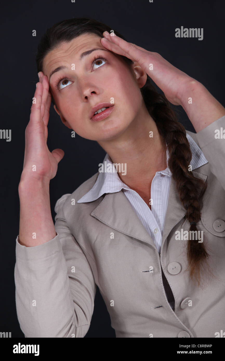 Woman throbbing headache hires stock photography and images Alamy