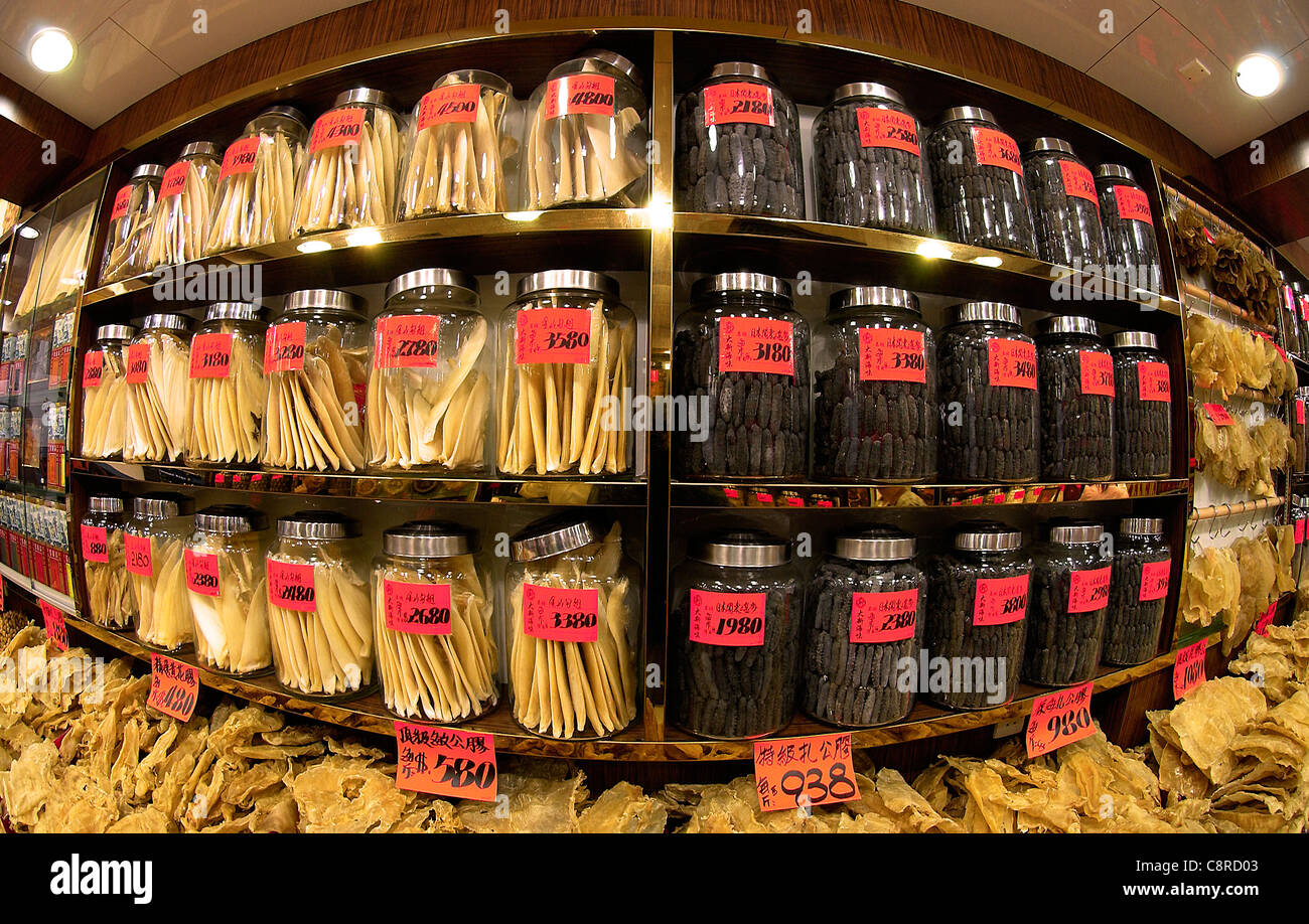 Chinese herbal medicine shop, Hong Kong, China Stock Photo Alamy