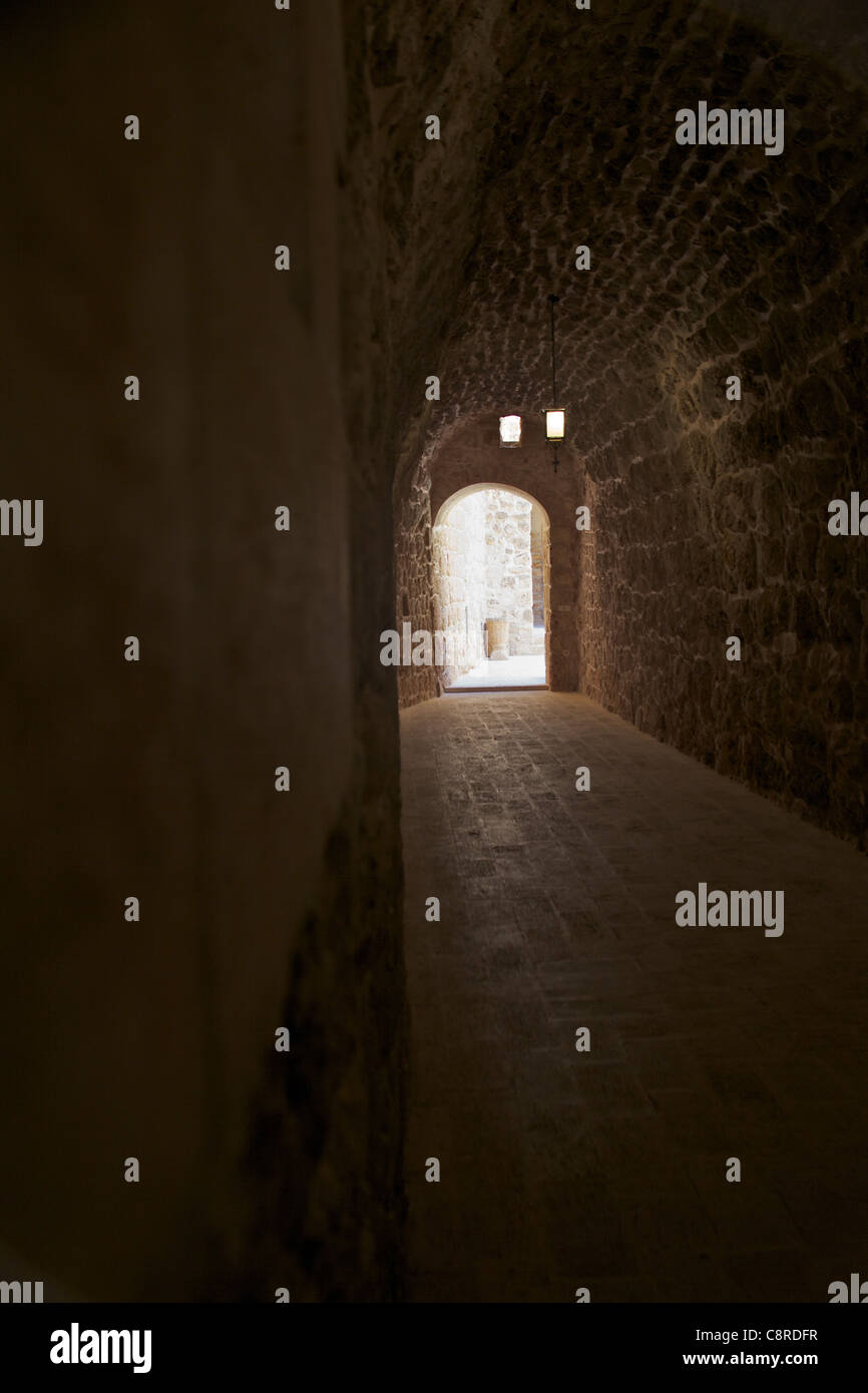 Hallway at St. Gabriel Monastery near Mardin, Turkey Stock Photo