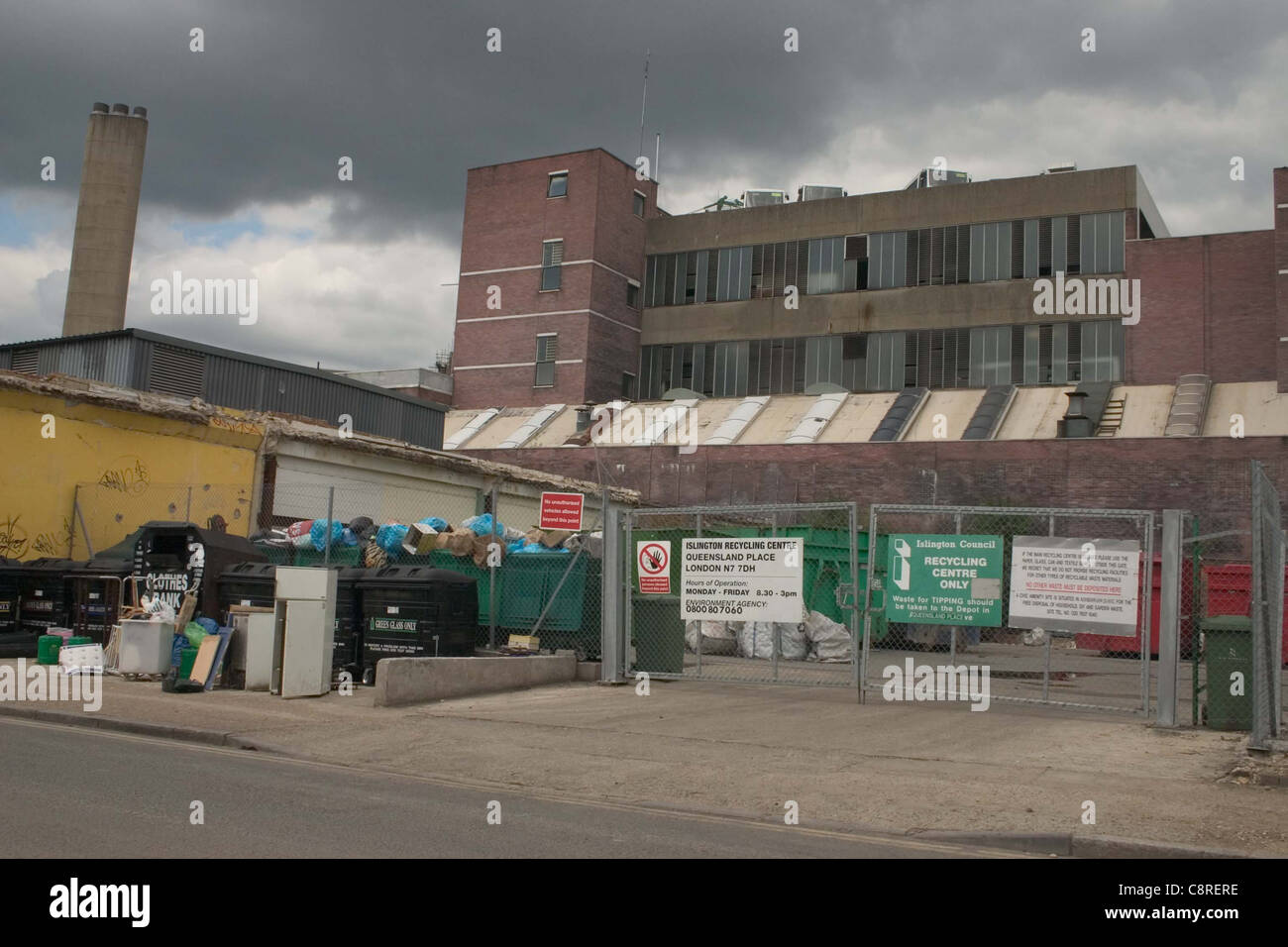 Islington recycling center Stock Photo Alamy