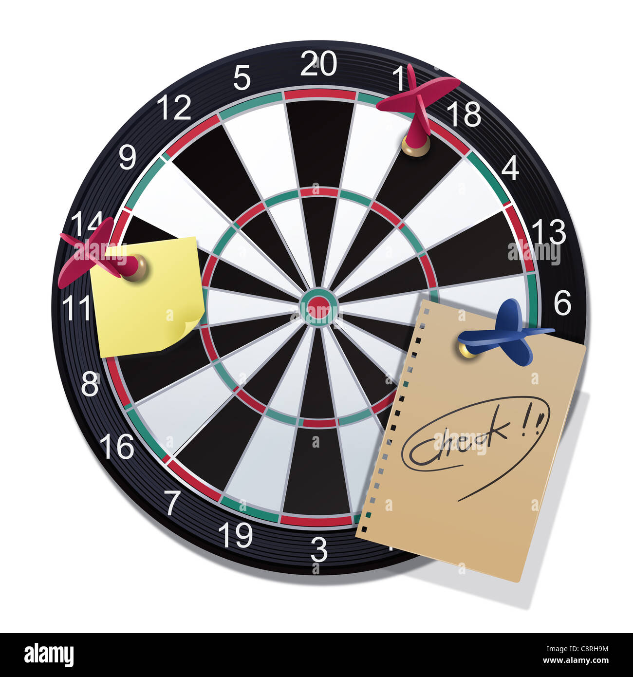 Illustration of darts and dartboard Stock Photo Alamy