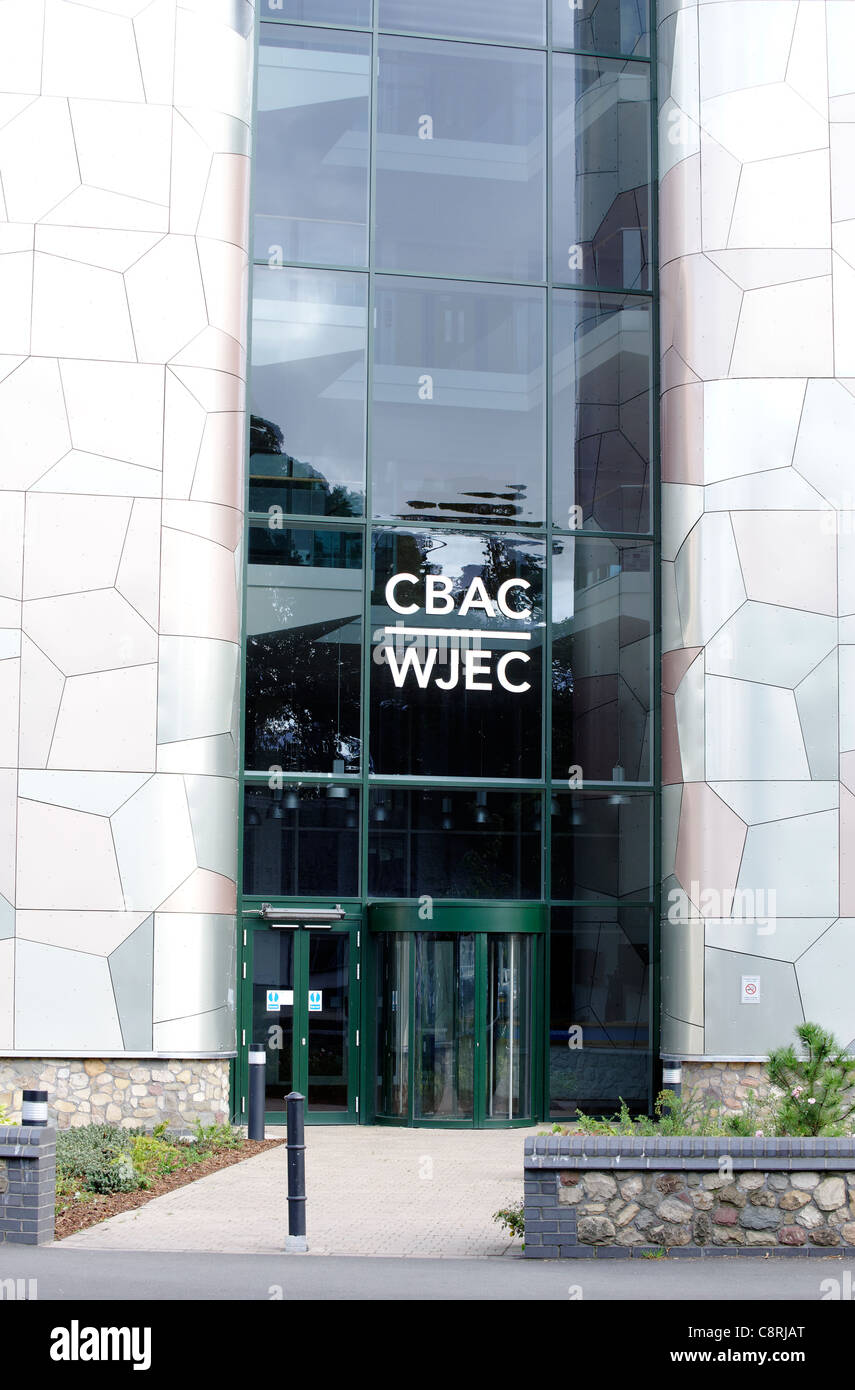 The Institute for the Welsh Language centre in Cardiff has a strange outer cladding. Stock Photo