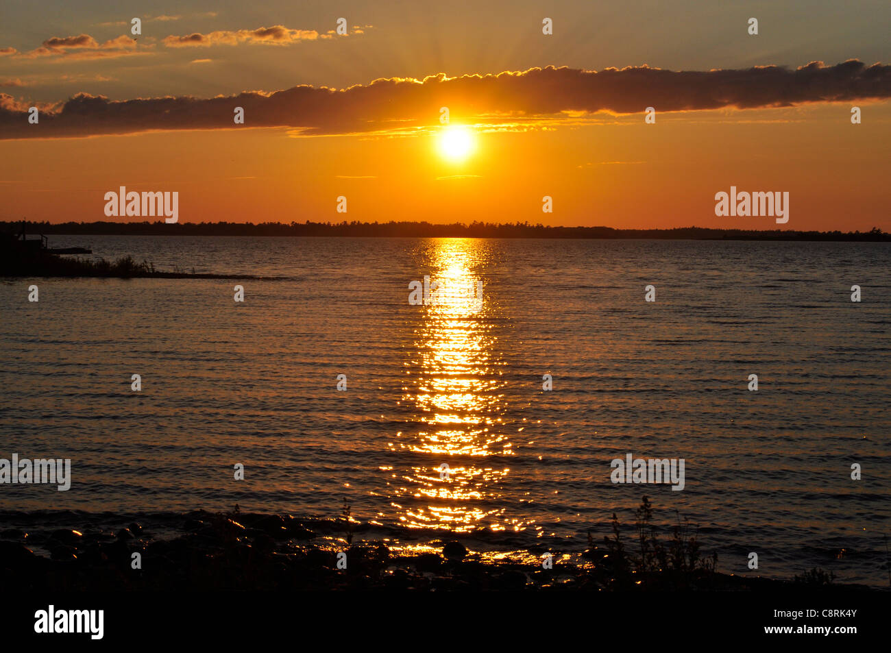'a beautiful sunset in Ontario' Stock Photo