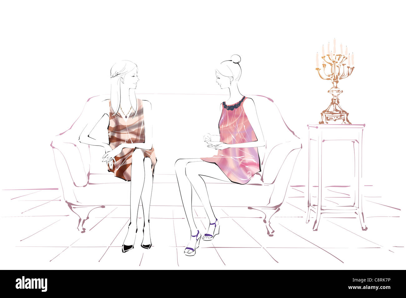 Two People Talking Sofa Cut Out Stock Images Pictures Alamy