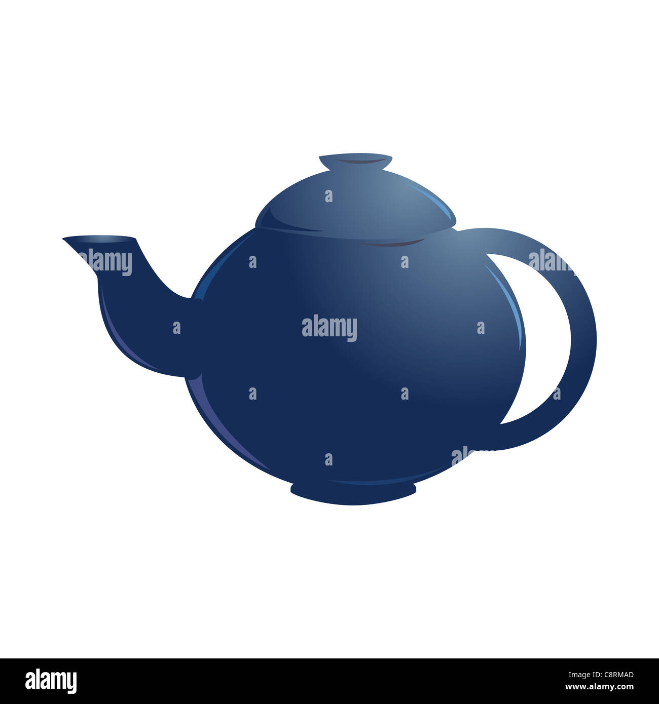Teapot with blue coloring Stock Photo Alamy