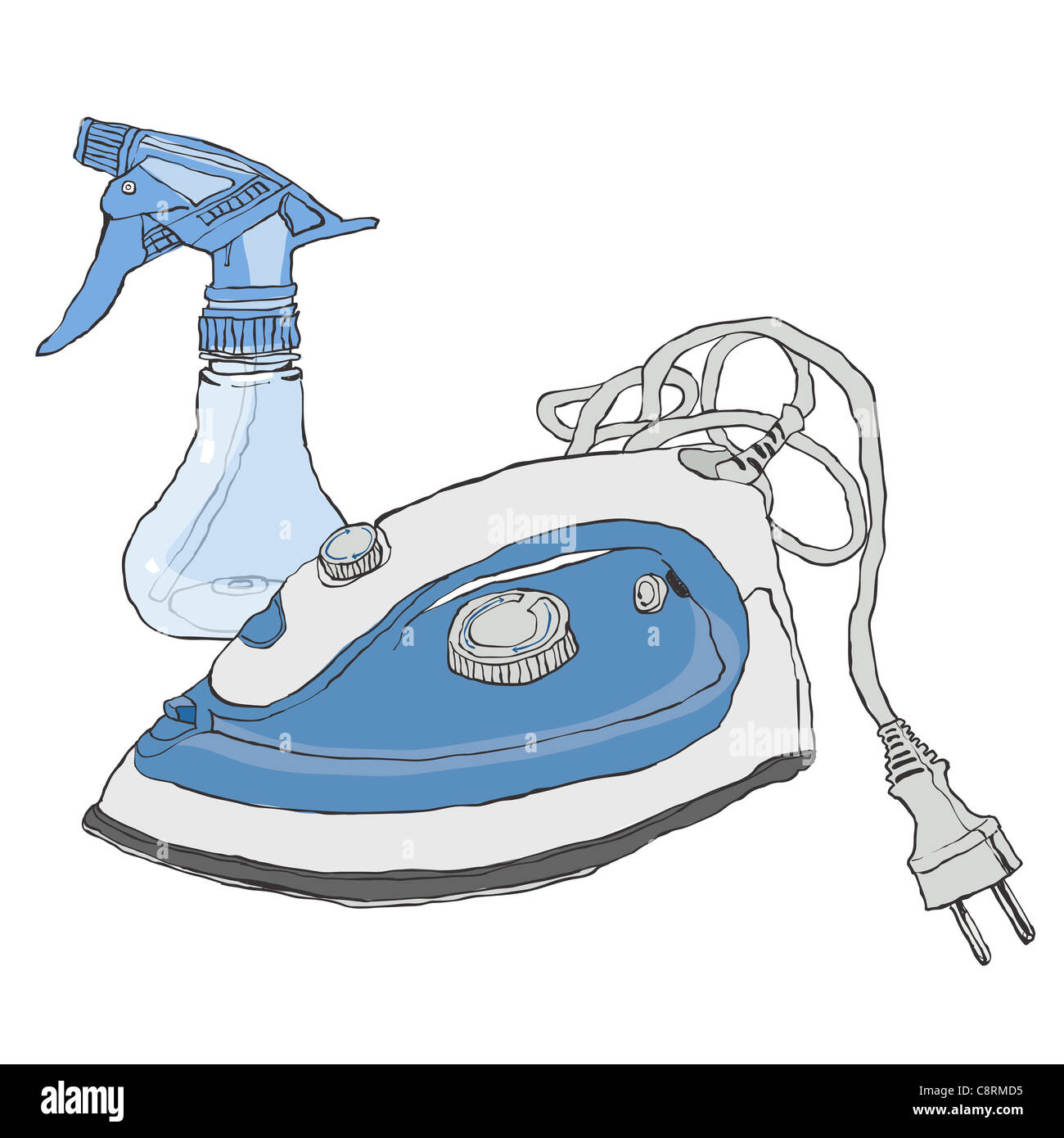 Iron And Spray Bottle Stock Photo Alamy