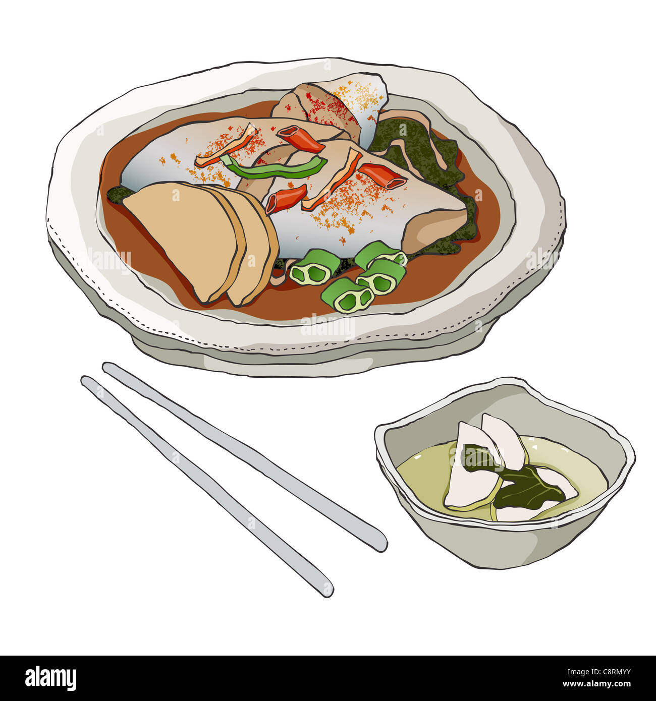 South Korean Food Stock Photo