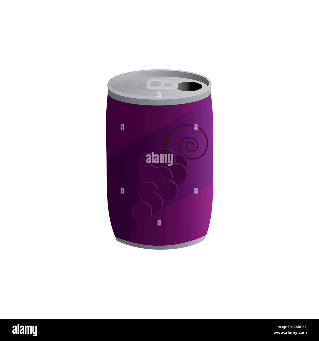 Can of grape soda with open top Stock Photo Alamy