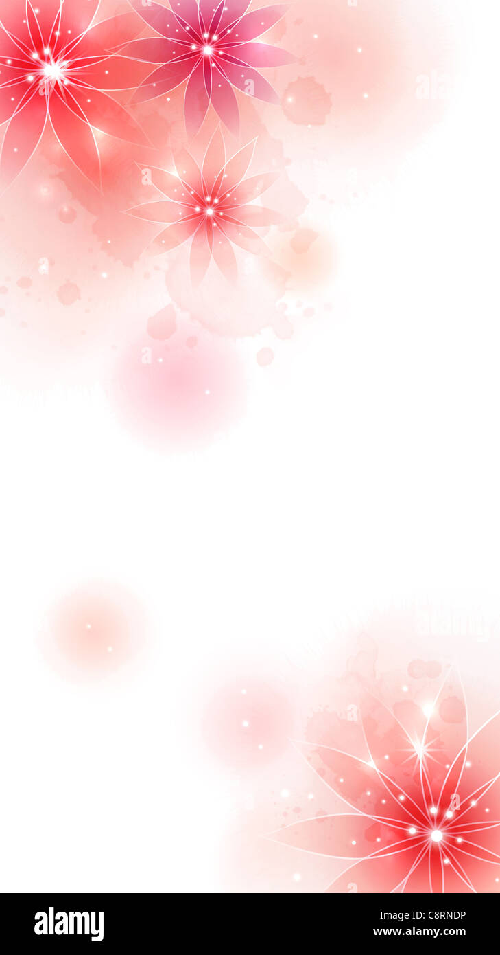 Illustration of orange flowers Stock Photo - Alamy
