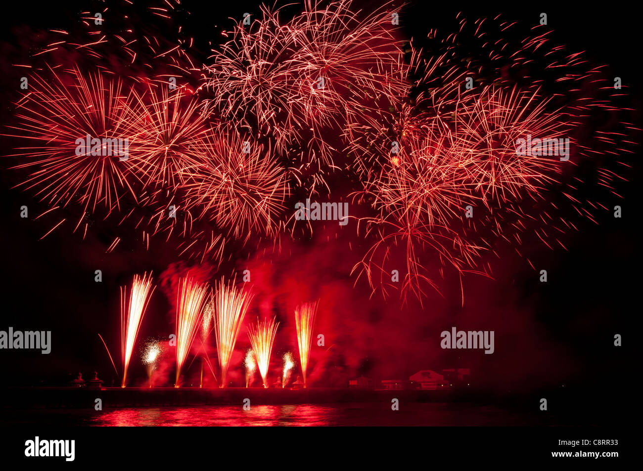 firework display pyro pyrotechnic blackpool lancashire england uk