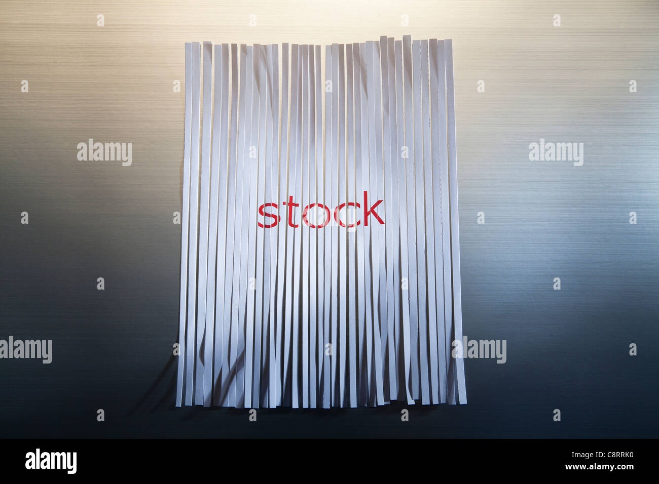 Shreded Background Note Shredded paper with text on gray background Stock Photo - Alamy